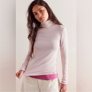 Free People NWOT Good Good Turtleneck Size XL in Hushed Violet